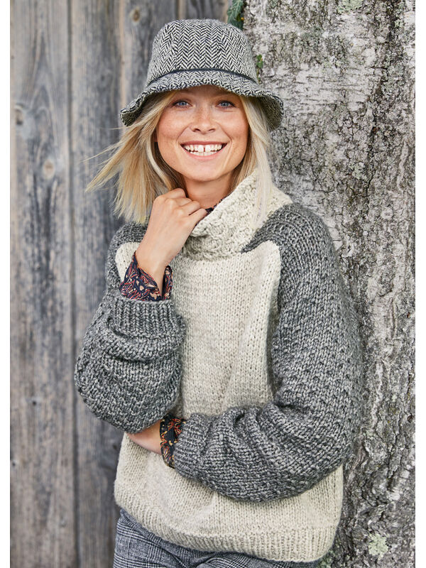 Lana Grossa PULLOVER Landlust Winterwolle - Strikkeoppskrift (NO)