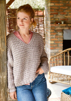 PULLOVER Landlust Winterwolle - Strikkeoppskrift (NO) fra Lana Grossa