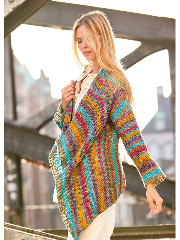 Lana Grossa JAKKE Alta Moda Cotolana & Alta Moda Cotolana Print - Strikkeoppskrift (DK)