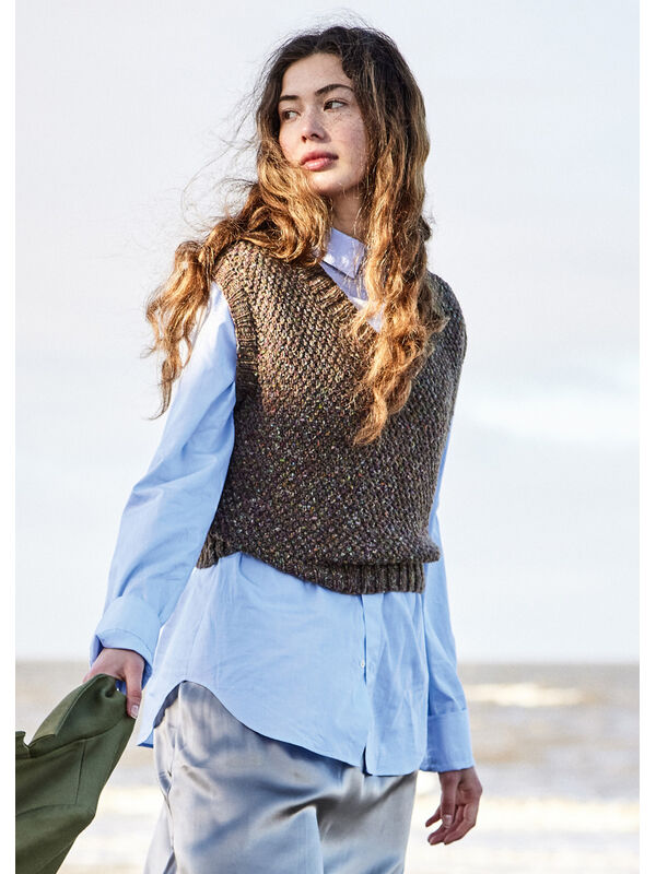 Lana Grossa SLIPOVER Cool Merino Print - Strikkeoppskrift (DK)