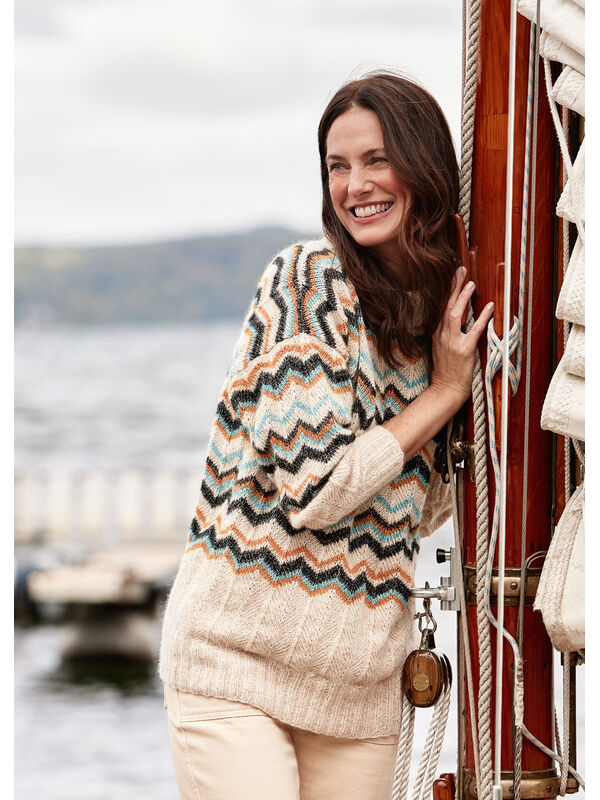 Lana Grossa PULLOVER Puno Due - Strikkeoppskrift (DK)