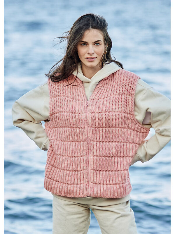 Lana Grossa VEST Cool Merino Big - Strikkeoppskrift (DK)