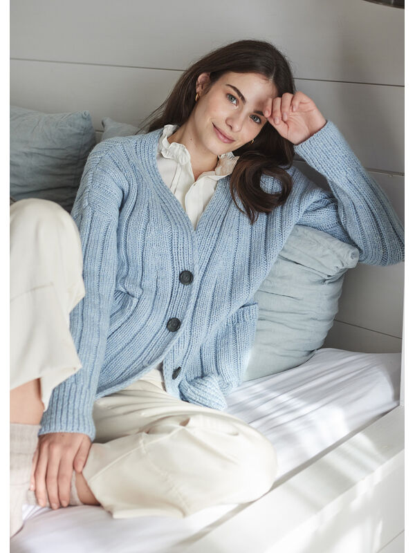 Lana Grossa JAKKE Cool Merino Big - Strikkeoppskrift (DK)
