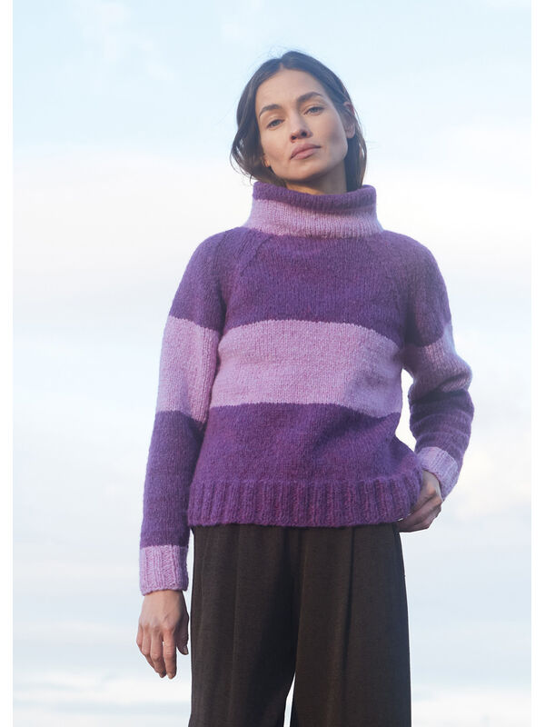 Lana Grossa FARGEBLOKK GENSER Cool Merino - Strikkeoppskrift (NO)