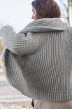 Lana Grossa JAKKE MED SJALSKRAVE Cool Merino Big - Strikkeoppskrift (NO)