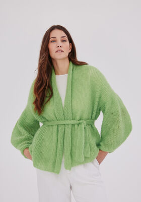 CARDIGAN TOPDOWN Silkhair - Strikkeoppskrift (NO) fra Lana Grossa