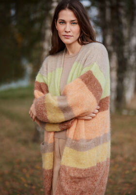 LANG CARDIGAN Silkhair - Strikkeoppskrift (NO) fra Lana Grossa