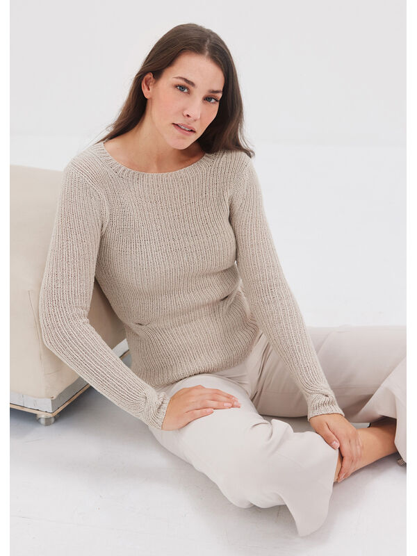 Lana Grossa PULLOVER Alta Moda Cotolana - Strikkeoppskrift (NO)