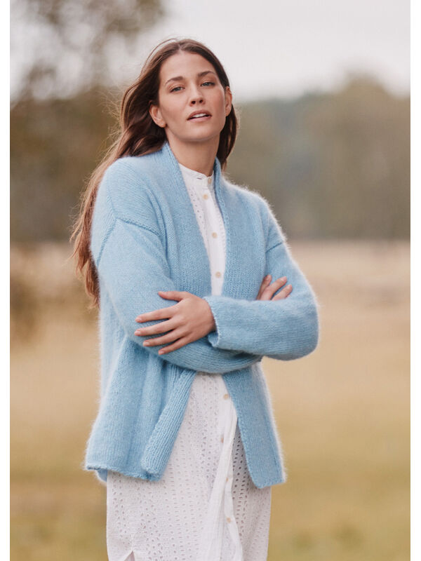 Lana Grossa CARDIGAN Ecopuno & Silkhair - Strikkeoppskrift (NO)