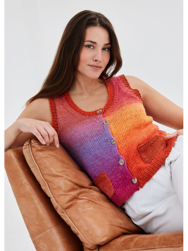 Lana Grossa VEST Cotonella - Strikkeoppskrift (NO)