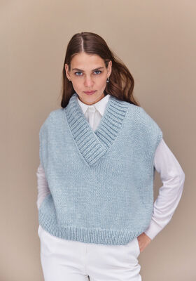 SLIPOVER Cool Merino Big - Strikkeoppskrift (DK) fra Lana Grossa