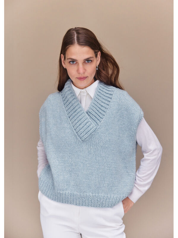 Lana Grossa SLIPOVER Cool Merino Big - Strikkeoppskrift (DK)
