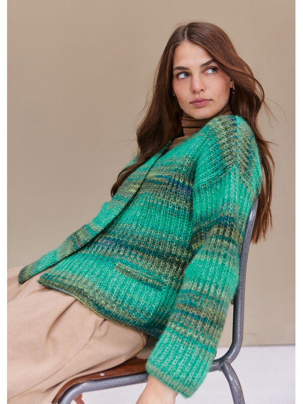 Lana Grossa CARDIGAN Picasso - Strikkeoppskrift (DK)