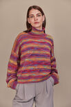 Lana Grossa PULLOVER Cool Merino Color - Strikkeoppskrift (DK)