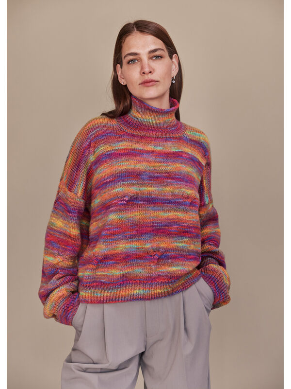 Lana Grossa PULLOVER Cool Merino Color - Strikkeoppskrift (DK)