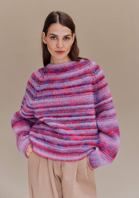 PULLOVER TOPDOWN Picasso - Strikkeoppskrift (DK) fra Lana Grossa