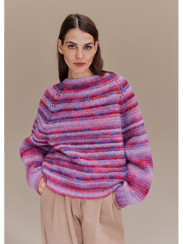 Lana Grossa PULLOVER TOPDOWN Picasso - Strikkeoppskrift (DK)