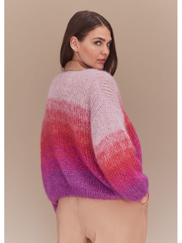 Lana Grossa KORT CARDIGAN Silkhair - Strikkeoppskrift (DK)
