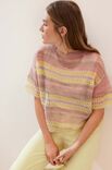 Lana Grossa T-SHIRT Silkhair & Cottonhair - Strikkeoppskrift (DK)