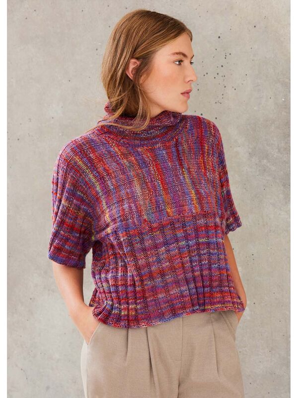 Lana Grossa T-SHIRT Cotonella Multi - Strikkeoppskrift (DK)