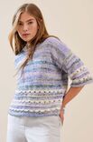 Lana Grossa PULLOVER Ecopuno, Cottonhair & Summer Softness - Strikkeoppskrift (NO)