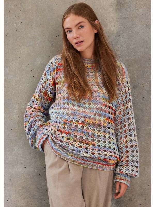Lana Grossa PULLOVER Cotonella Multi - Strikkeoppskrift (DK)
