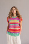 Lana Grossa SLIPOVER MED STRIPER Basta, Bottoni & Summer Softness