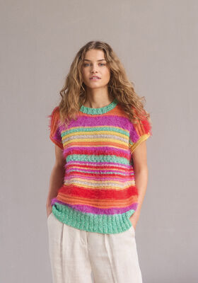 SLIPOVER MED STRIPER Basta, Bottoni & Summer Softness fra Lana Grossa