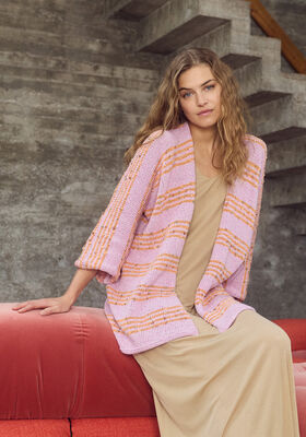 KIMONO-JAKKE Summer Softness & Popcorn fra Lana Grossa