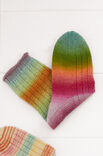 Lana Grossa BAS-SOKKER Meilenweit 100g Color Mix Multi - Strikkeoppskrift (NO)