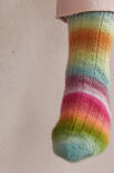 Lana Grossa BAS-SOKKER Meilenweit 100g Color Mix Multi - Strikkeoppskrift (NO)