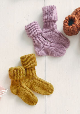 BABYSOKKER Meilenweit 50g Cashmere - Strikkeoppskrift (NO) fra Lana Grossa