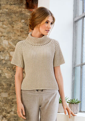 RIBBEGENSER Cool Wool Melange - Strikkeoppskrift (NO) fra Lana Grossa