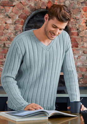 PULLOVER (Mann) Cool Wool Big - Strikkeoppskrift (NO) fra Lana Grossa