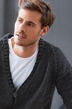 Lana Grossa RAGLANJAKKE (MANN) Cool Wool Big - Strikkeoppskrift (NO)