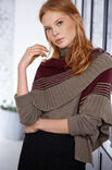 Lana Grossa TREKANTSKJERF Cool Wool Big Melange - Strikkeoppskrift (NO)
