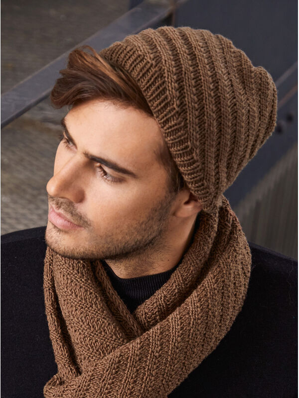 Lana Grossa LUE Cool Wool Big (MANN) - Strikkeoppskrift (NO)
