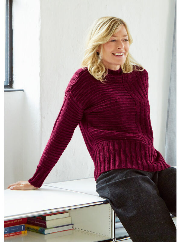Lana Grossa PULLOVER Cool Wool Big - Strikkeoppskrift (DK)