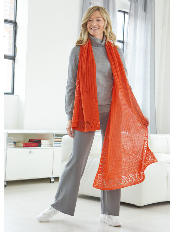 Lana Grossa STOLA Cool Wool Lace - Strikkeoppskrift (DK)