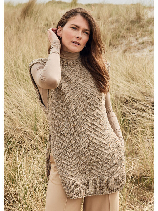 Lana Grossa SLIPOVER Landlust Soft Tweed 90 - Strikkeoppskrift (NO)