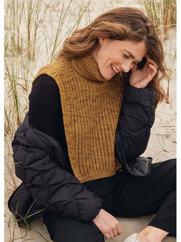 Lana Grossa RULLEKRAGE Cool Wool Vintage - Strikkeoppskrift (NO)