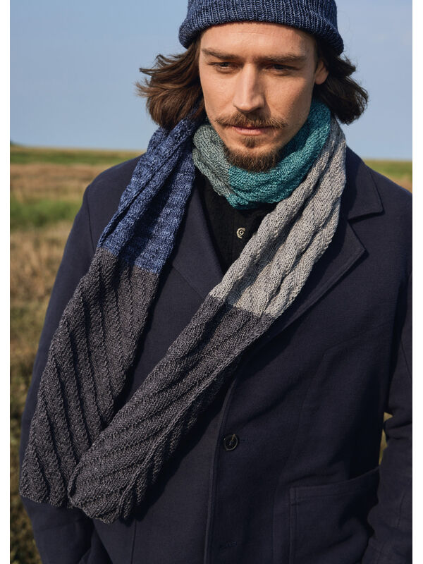 Lana Grossa SKJERF (MANN) Cool Wool Vintage - Strikkeoppskrift (NO)