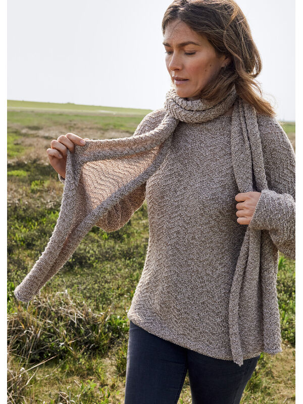 Lana Grossa SKJERF Cool Wool Lace - Strikkeoppskrift (NO)