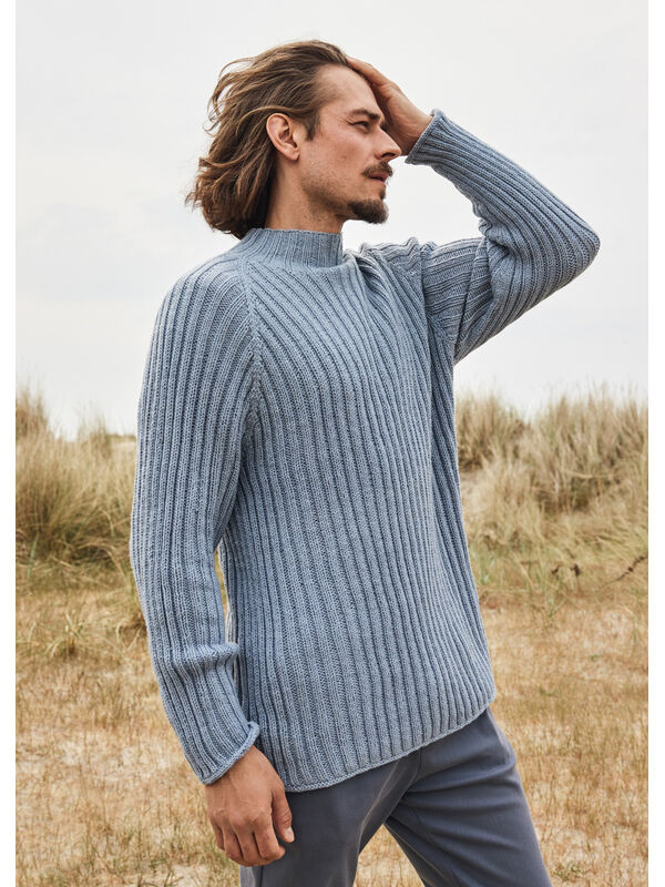 Lana Grossa RAGLANGENSER FOR HERRER Merino Uno - Strikkeoppskrift (NO)
