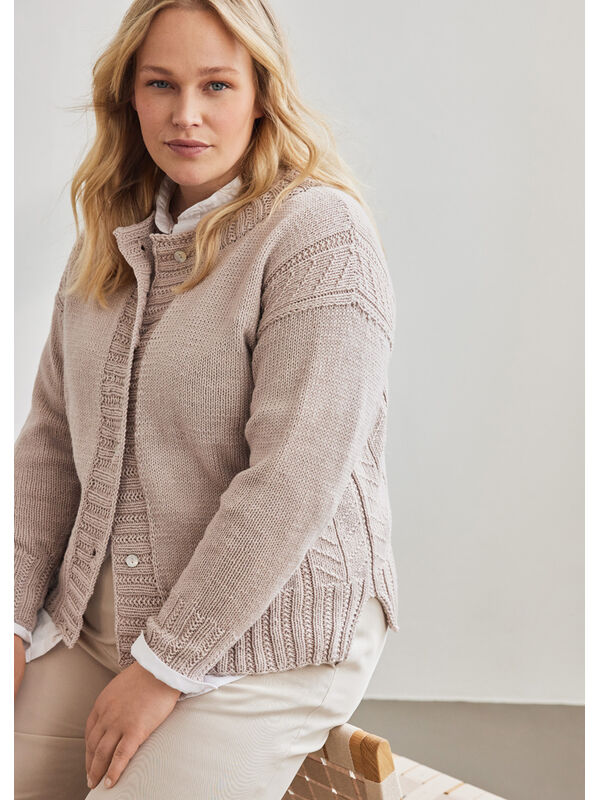 Lana Grossa JAKKE Cool Wool Big - Strikkeoppskrift (NO)