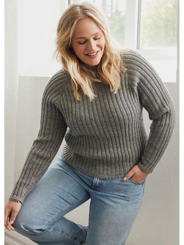 Lana Grossa RAGLANPULLOVER Merino Uno - Strikkeoppskrift (NO)