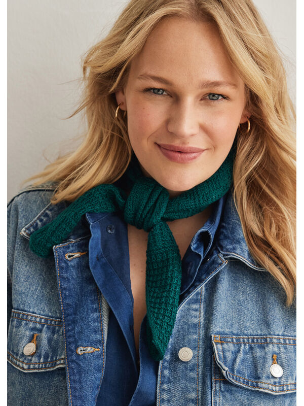 Lana Grossa HALSTØRKLE Cool Wool Lace - Strikkeoppskrift (NO)
