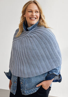 PONCHO Cool Wool Big - Strikkeoppskrift (NO) fra Lana Grossa