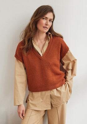 VEST I NETTPATENT Cool Wool Lace - Strikkeoppskrift (NO) fra Lana Grossa