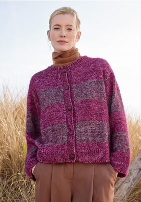 FARGEBLOKK JAKKE Cool Wool Vintage & Silkhair fra Lana Grossa